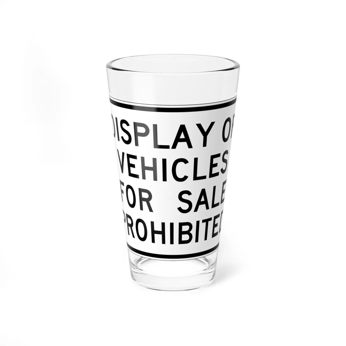 MUTCD-CA SR26 (California) (Road Sign) Pint Glass 16oz 16oz - Go Mug Yourself