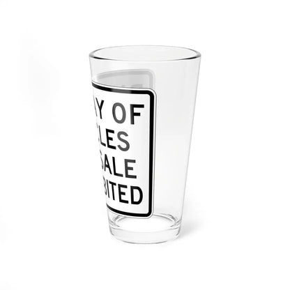 MUTCD-CA SR26 (California) (Road Sign) Pint Glass 16oz - Go Mug Yourself