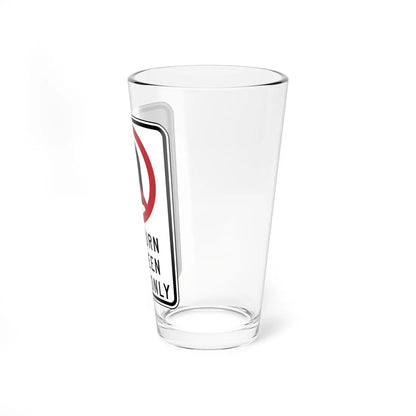 MUTCD-CA SR39A (California) (Road Sign) Pint Glass 16oz - Go Mug Yourself