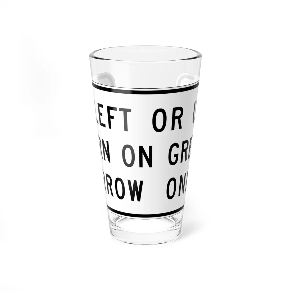 MUTCD-CA SR39AU (California) (Road Sign) Pint Glass 16oz 16oz - Go Mug Yourself