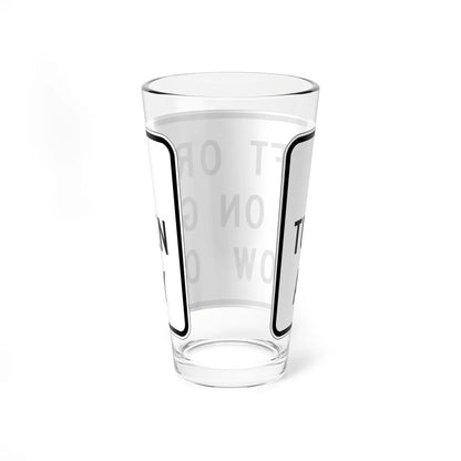 MUTCD-CA SR39AU (California) (Road Sign) Pint Glass 16oz - Go Mug Yourself