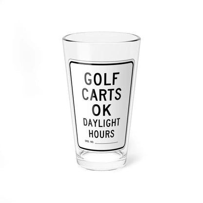 MUTCD-CA SR43 (California) (Road Sign) Pint Glass 16oz - Go Mug Yourself