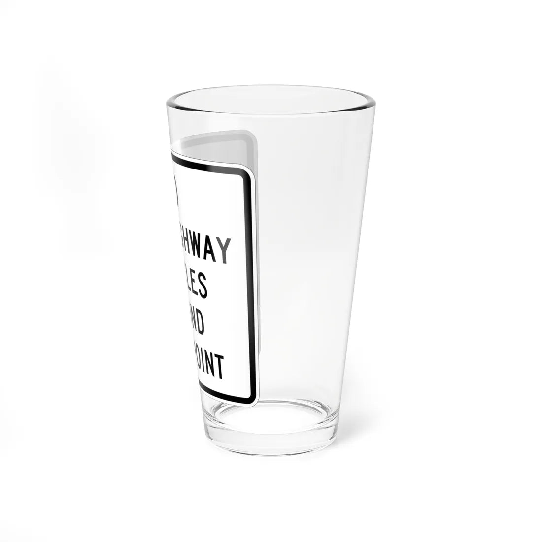 MUTCD-CA SR48 (California) (Road Sign) Pint Glass 16oz - Go Mug Yourself
