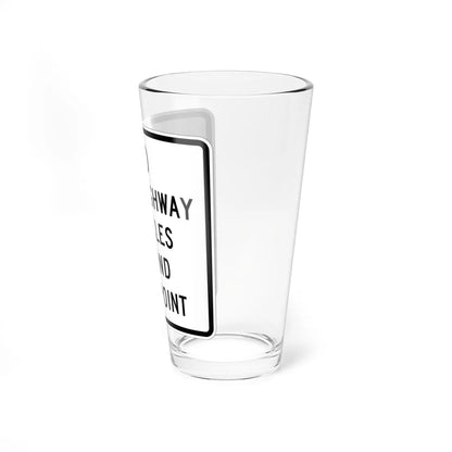 MUTCD-CA SR48 (California) (Road Sign) Pint Glass 16oz - Go Mug Yourself