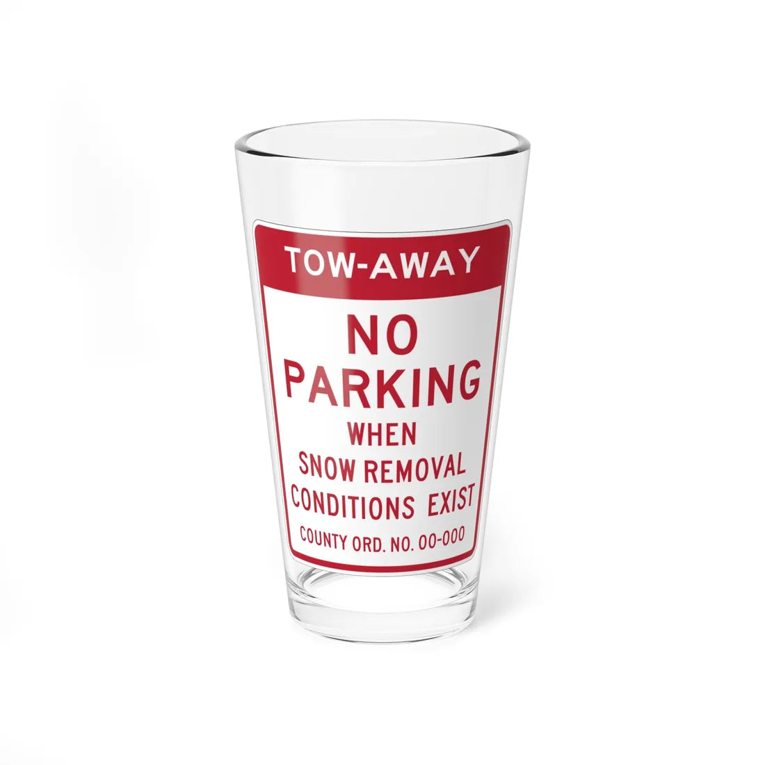 MUTCD-CA SR49 (California) (Road Sign) Pint Glass 16oz 16oz - Go Mug Yourself