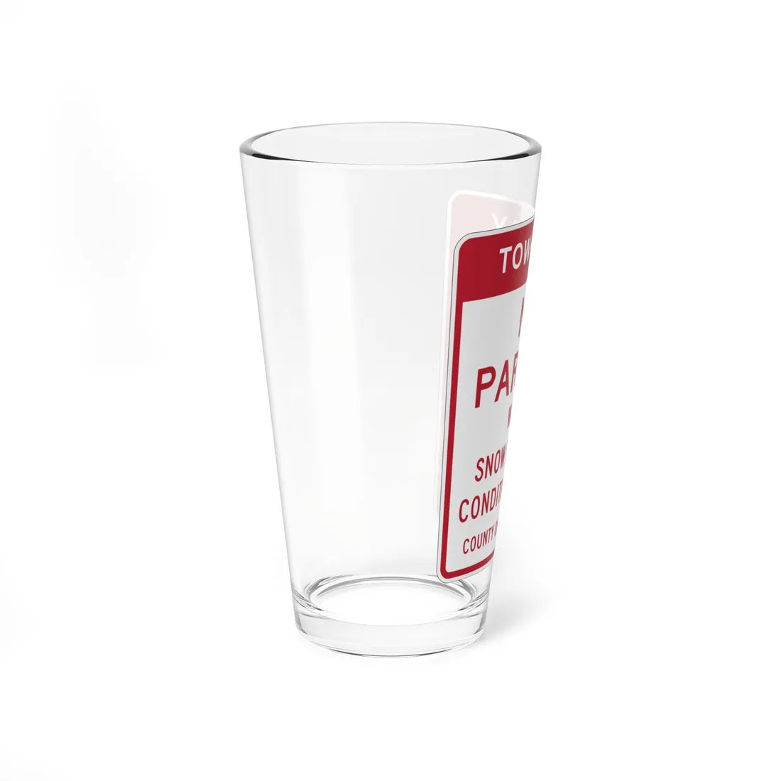MUTCD-CA SR49 (California) (Road Sign) Pint Glass 16oz - Go Mug Yourself