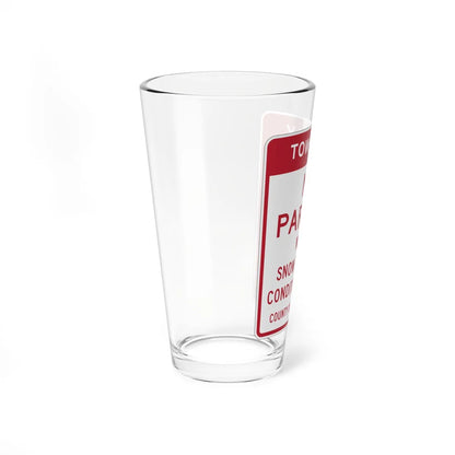 MUTCD-CA SR49 (California) (Road Sign) Pint Glass 16oz - Go Mug Yourself