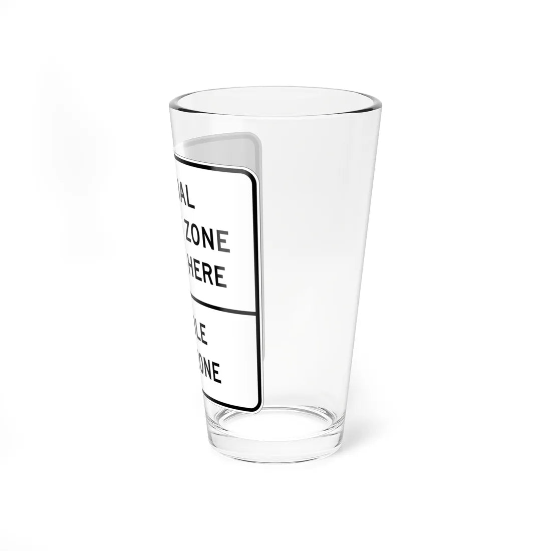 MUTCD-CA SR53 (California) (Road Sign) Pint Glass 16oz - Go Mug Yourself