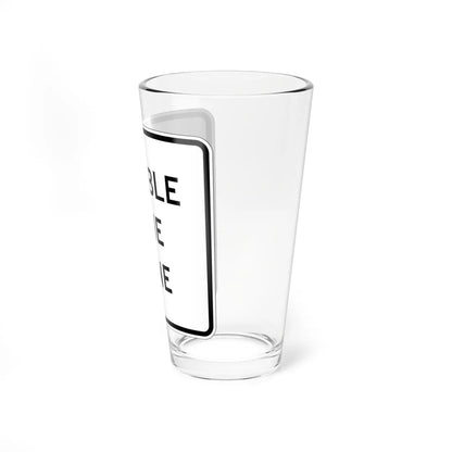 MUTCD-CA SR54 (California) (Road Sign) Pint Glass 16oz - Go Mug Yourself