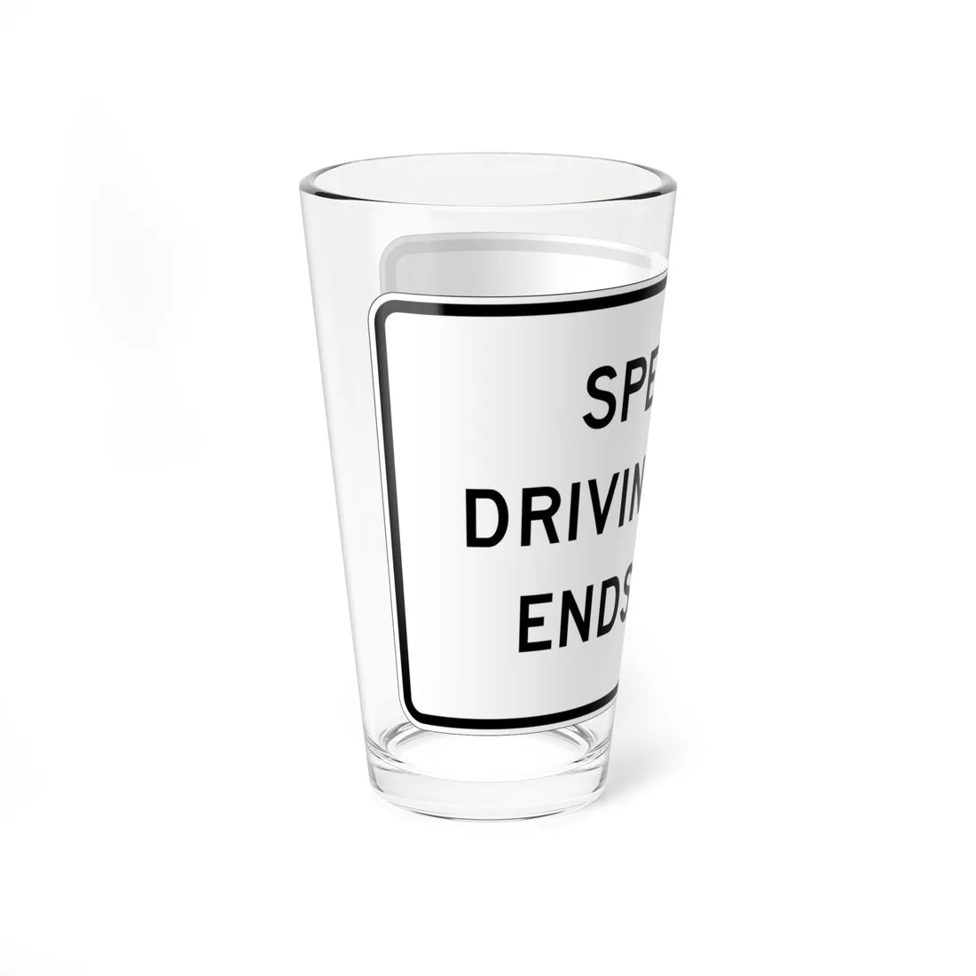 MUTCD-CA SR55 (California) (Road Sign) Pint Glass 16oz - Go Mug Yourself