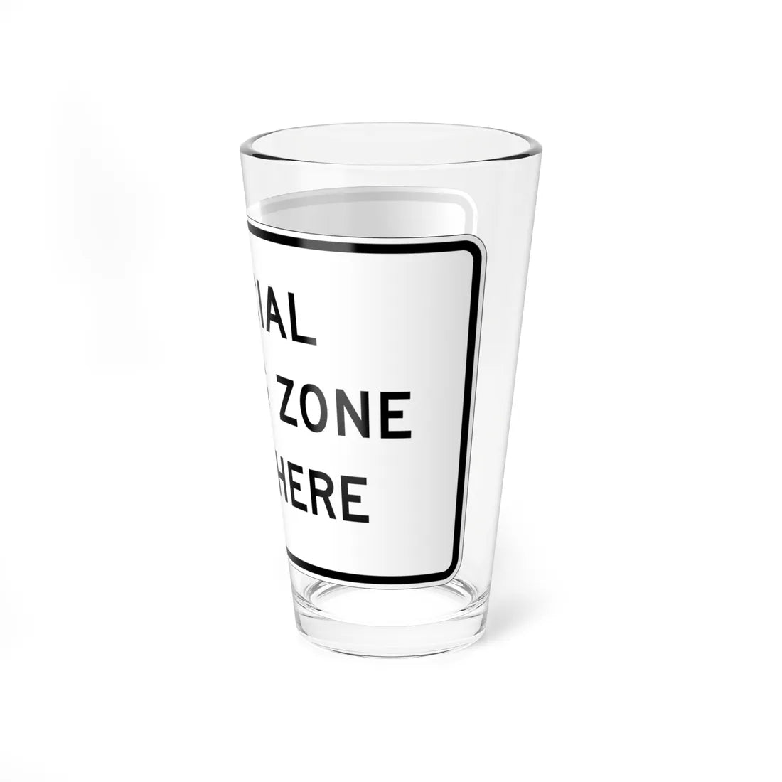 MUTCD-CA SR55 (California) (Road Sign) Pint Glass 16oz - Go Mug Yourself
