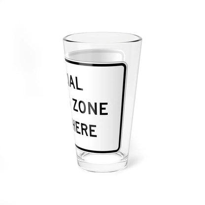 MUTCD-CA SR55 (California) (Road Sign) Pint Glass 16oz - Go Mug Yourself