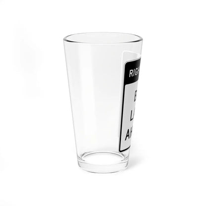 MUTCD-CA SR60-1 (California) (Road Sign) Pint Glass 16oz - Go Mug Yourself