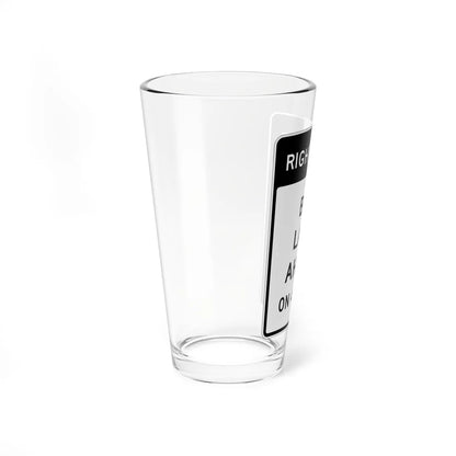MUTCD-CA SR60-2 (California) (Road Sign) Pint Glass 16oz - Go Mug Yourself