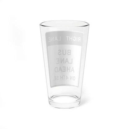 MUTCD-CA SR60-2 open text (California) (Road Sign) Pint Glass 16oz - Go Mug Yourself