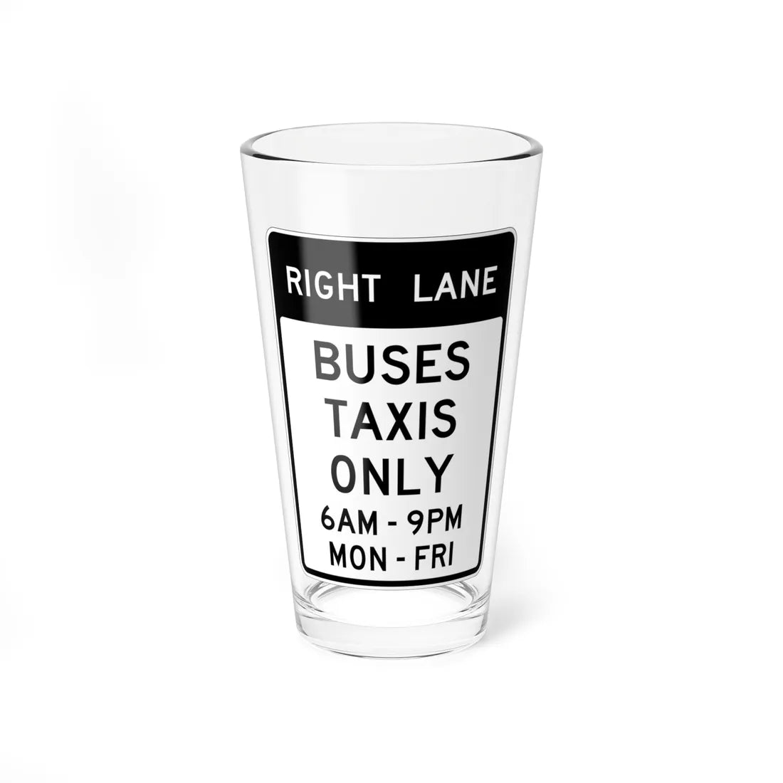 MUTCD-CA SR60-3 (California) (Road Sign) Pint Glass 16oz 16oz - Go Mug Yourself