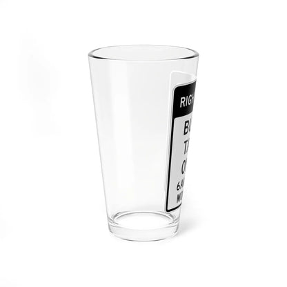 MUTCD-CA SR60-3 (California) (Road Sign) Pint Glass 16oz - Go Mug Yourself
