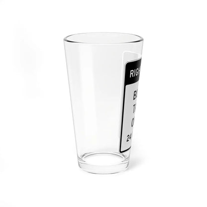 MUTCD-CA SR60-4 (California) (Road Sign) Pint Glass 16oz - Go Mug Yourself