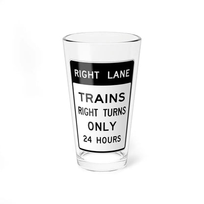 MUTCD-CA SR60-6 (California) (Road Sign) Pint Glass 16oz 16oz - Go Mug Yourself