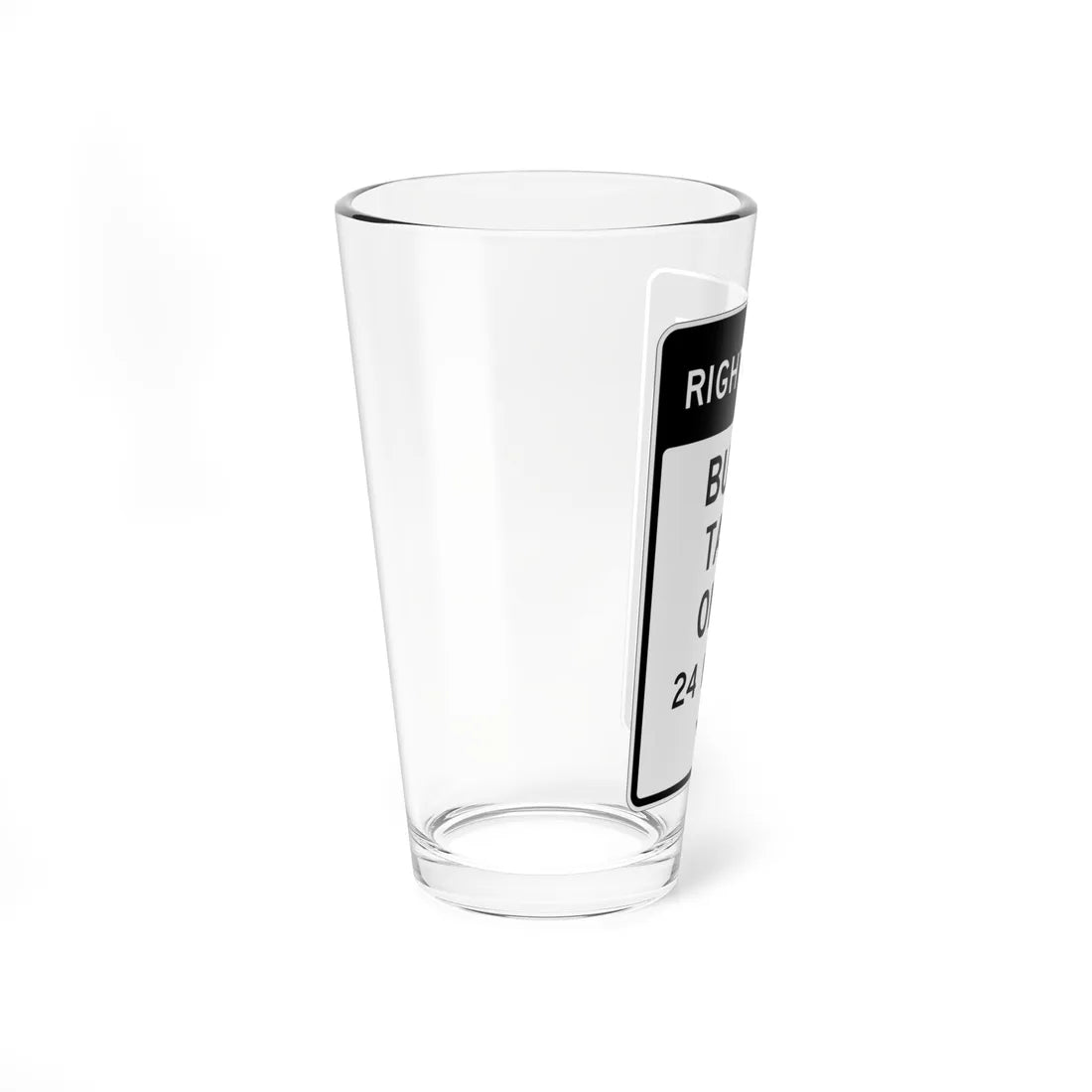 MUTCD-CA SR60-9 (California) (Road Sign) Pint Glass 16oz - Go Mug Yourself
