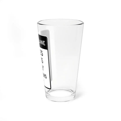 MUTCD-CA SR60-9 (California) (Road Sign) Pint Glass 16oz - Go Mug Yourself