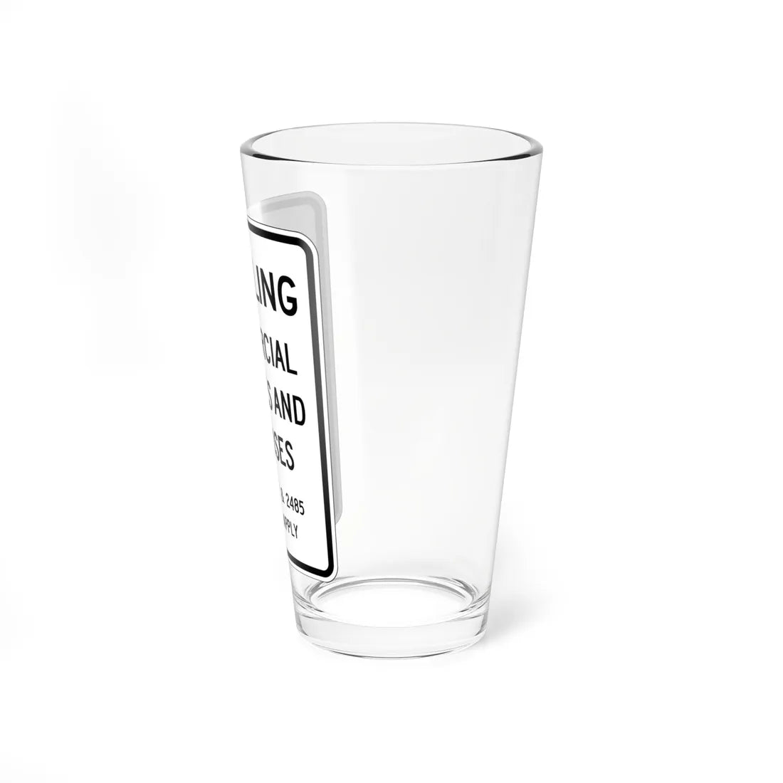 MUTCD-CA SR62 (California) (Road Sign) Pint Glass 16oz - Go Mug Yourself