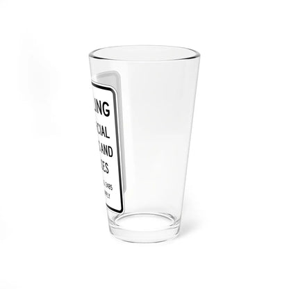 MUTCD-CA SR62 (California) (Road Sign) Pint Glass 16oz - Go Mug Yourself