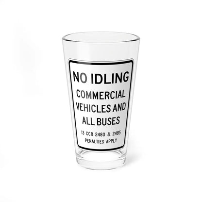 MUTCD-CA SR62 (California) (Road Sign) Pint Glass 16oz - Go Mug Yourself