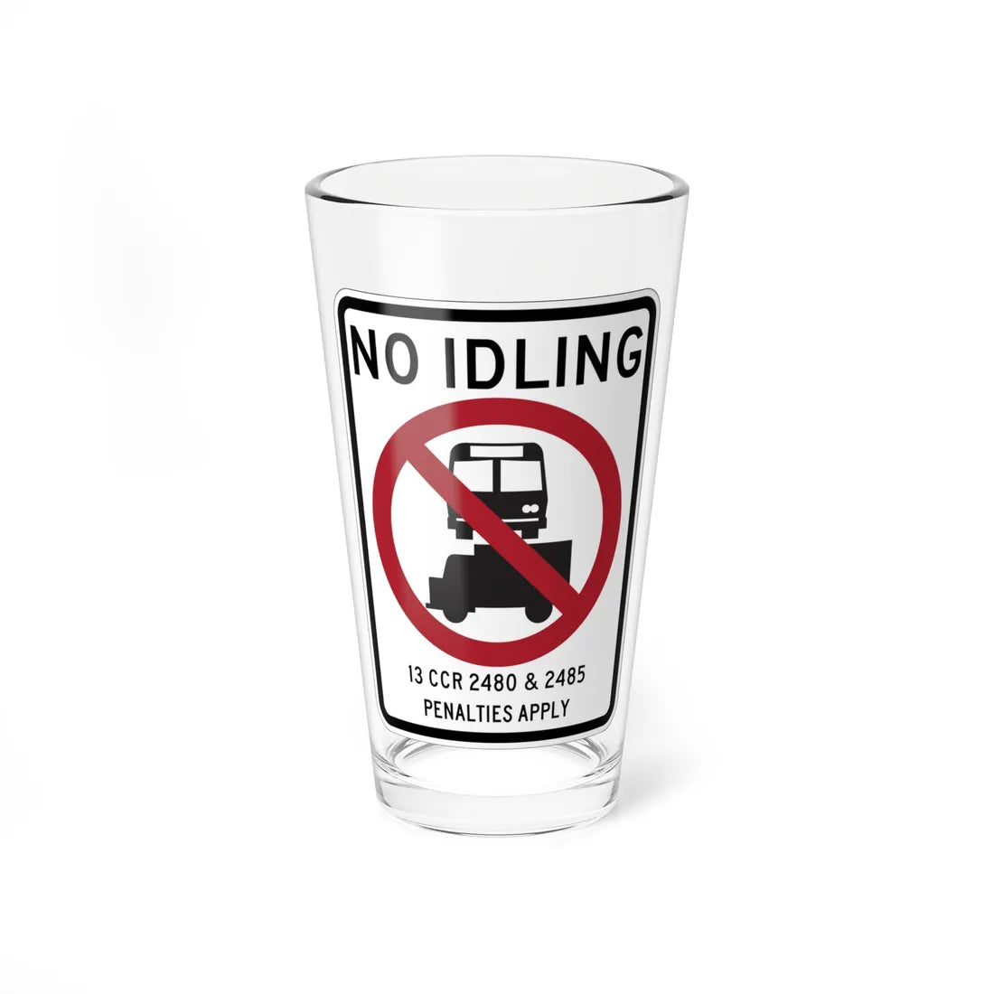 MUTCD-CA SR63 (California) (Road Sign) Pint Glass 16oz 16oz - Go Mug Yourself
