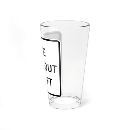 MUTCD-CA SR64A (California) (Road Sign) Pint Glass 16oz - Go Mug Yourself