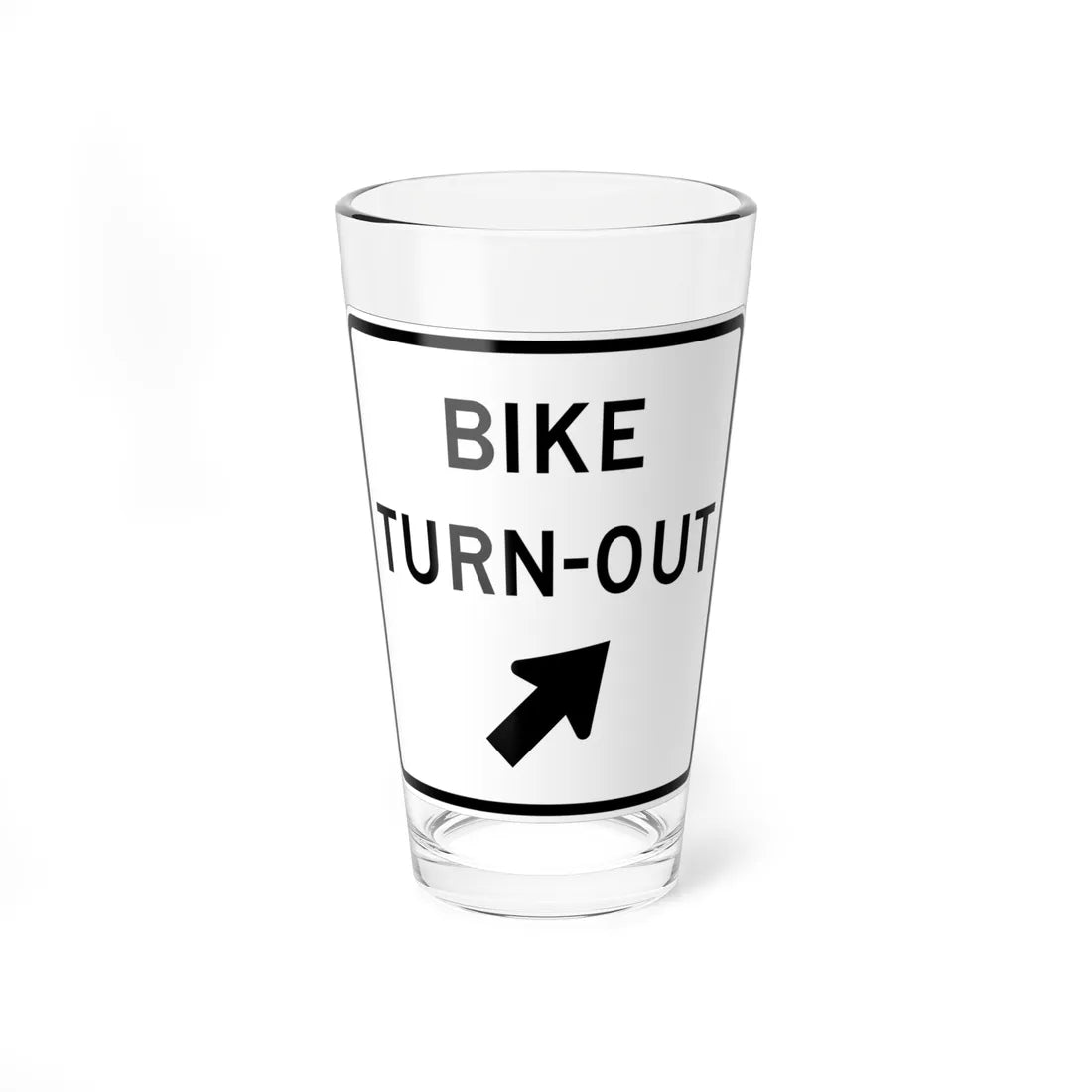 MUTCD-CA SR64B (California) (Road Sign) Pint Glass 16oz 16oz - Go Mug Yourself