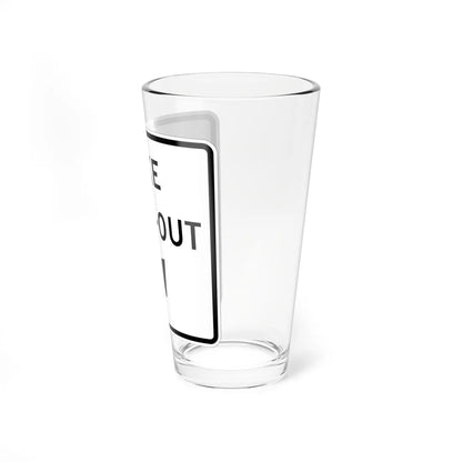 MUTCD-CA SR64B (California) (Road Sign) Pint Glass 16oz - Go Mug Yourself