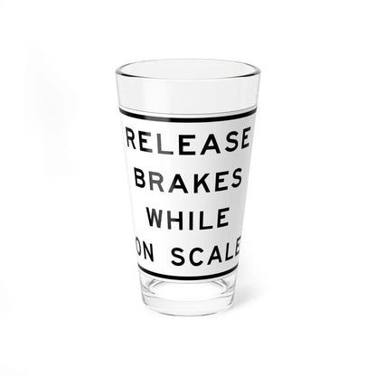 MUTCD-CA SR7-1 (California) (Road Sign) Pint Glass 16oz 16oz - Go Mug Yourself
