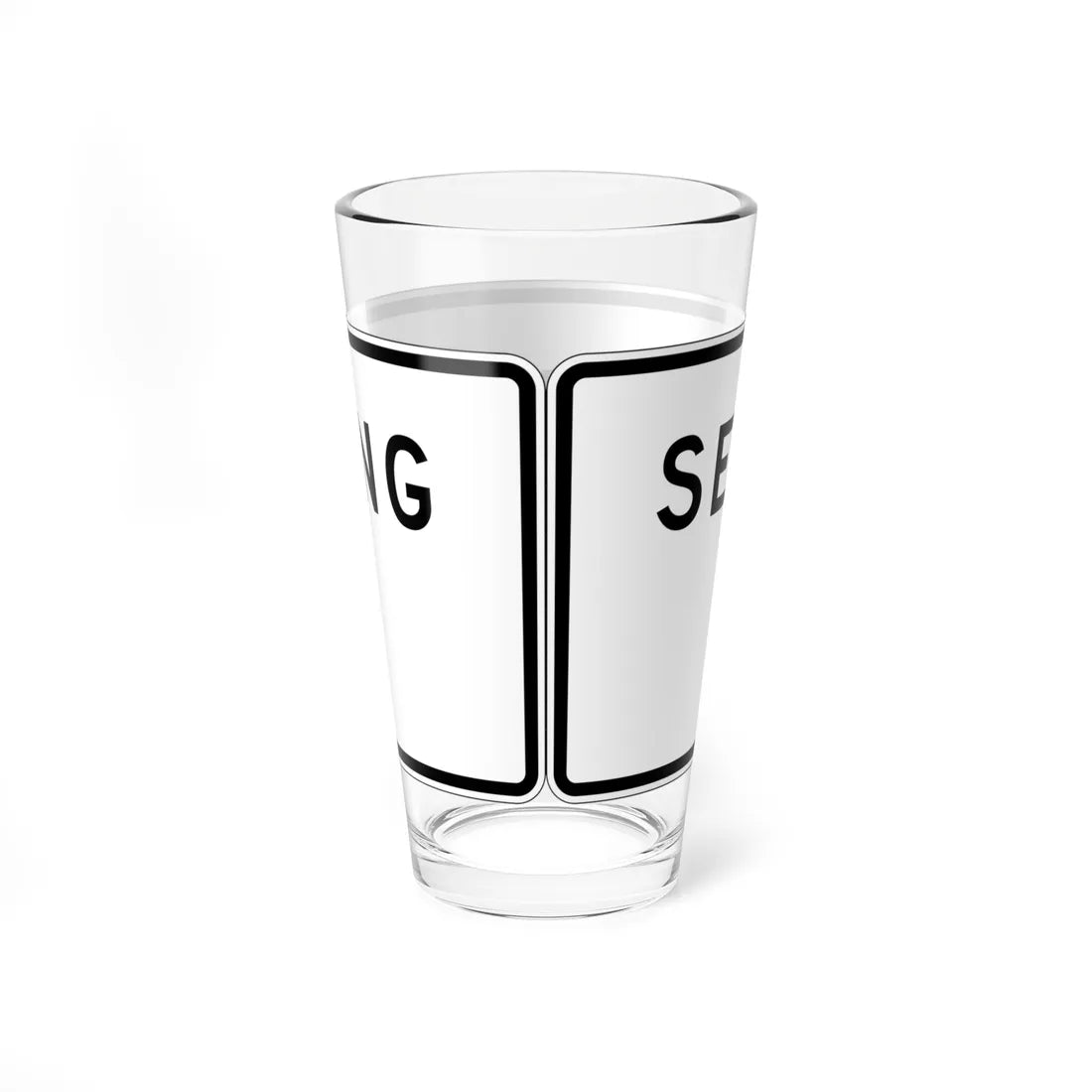 MUTCD-CA SR8-1 (California) (Road Sign) Pint Glass 16oz - Go Mug Yourself