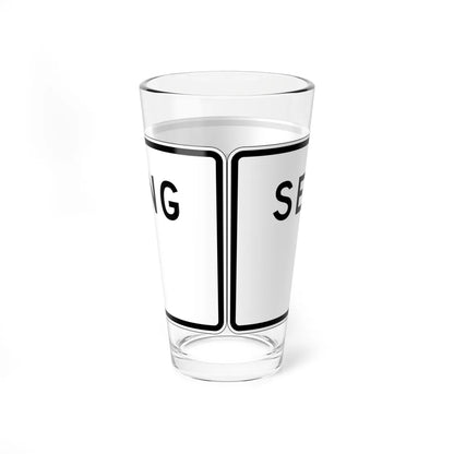 MUTCD-CA SR8-1 (California) (Road Sign) Pint Glass 16oz - Go Mug Yourself