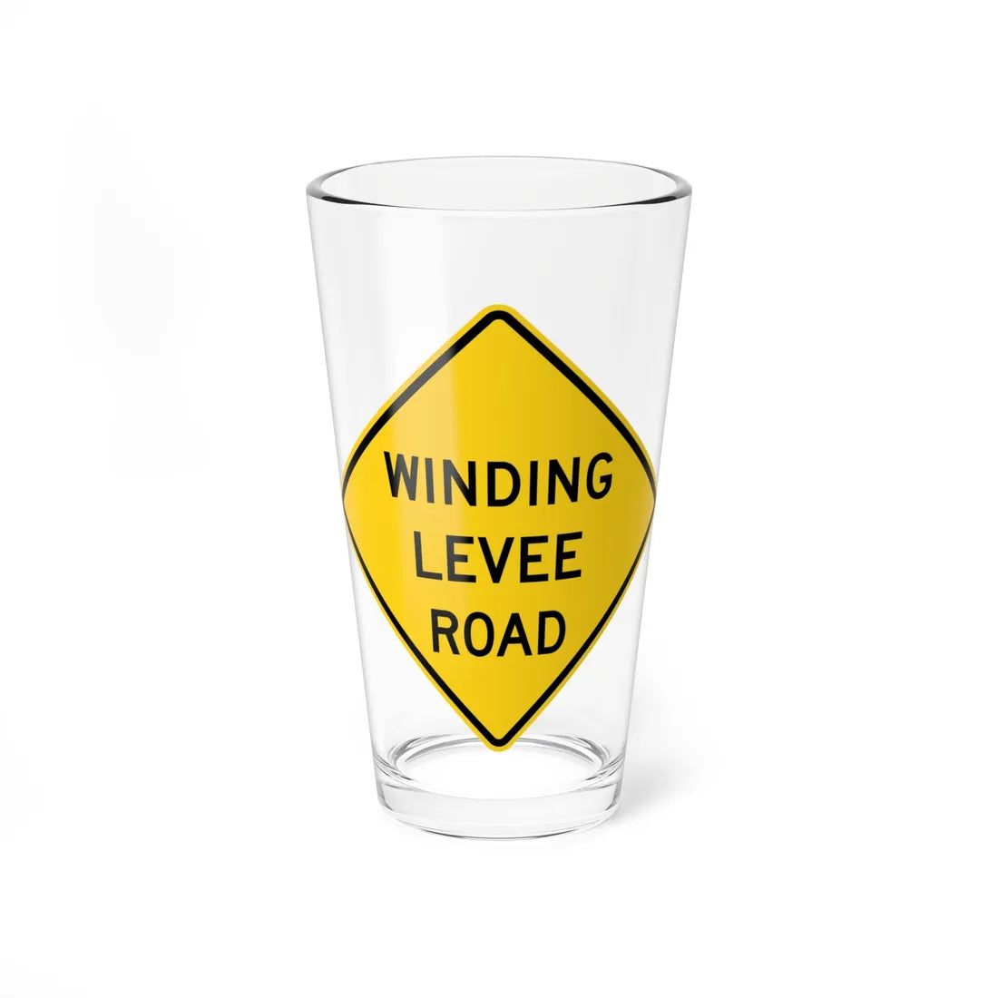 MUTCD-CA SW22-1 (California) (Road Sign) Pint Glass 16oz - Go Mug Yourself