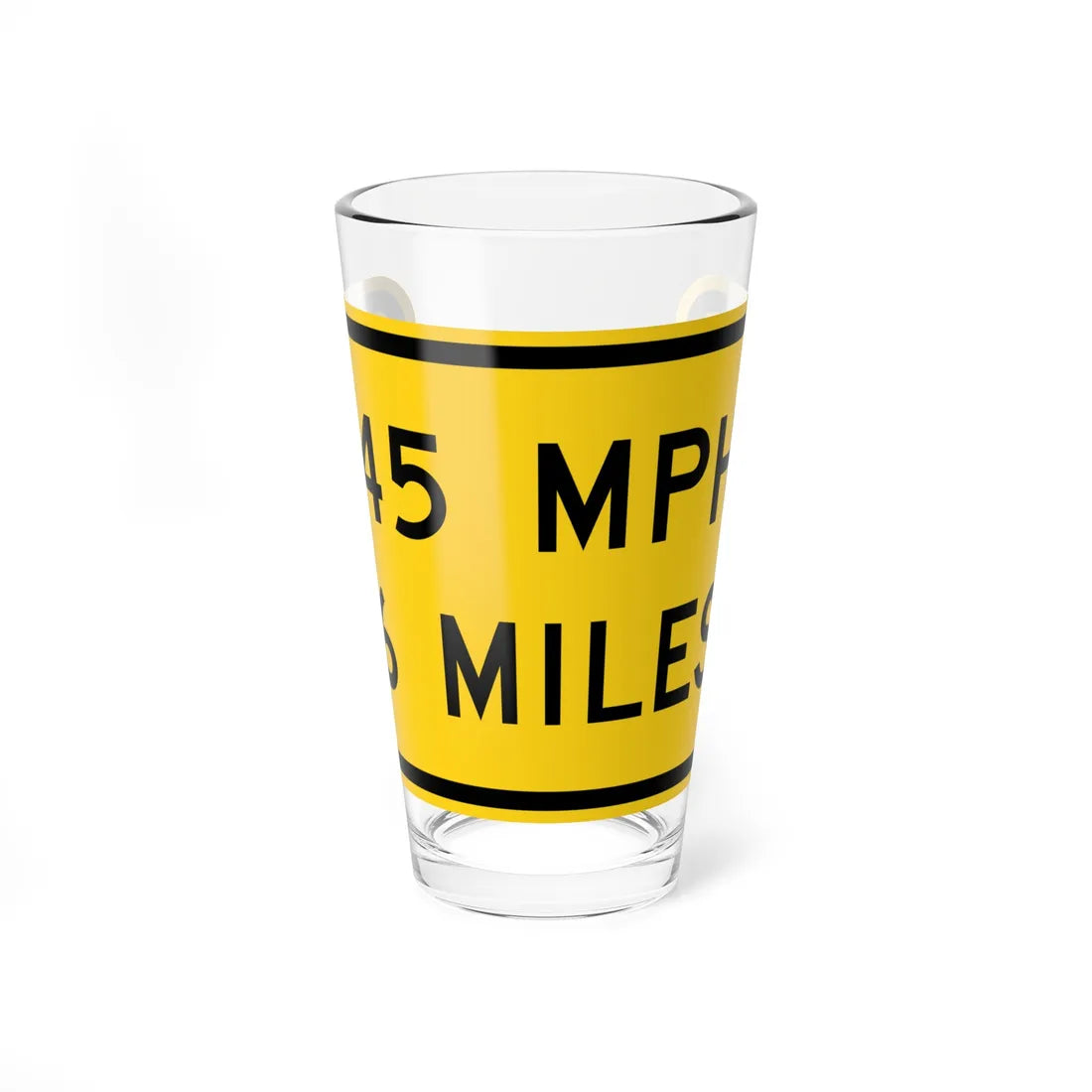 MUTCD-CA SW22-1A (California) (Road Sign) Pint Glass 16oz 16oz - Go Mug Yourself