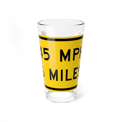 MUTCD-CA SW22-1A (California) (Road Sign) Pint Glass 16oz 16oz - Go Mug Yourself