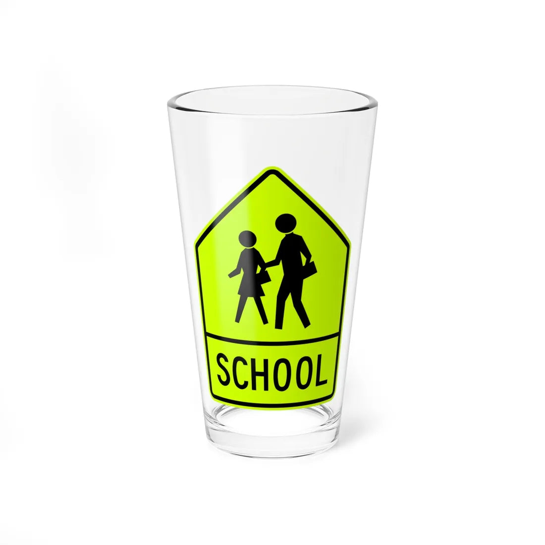 MUTCD-CA SW24-1 (California) (Road Sign) Pint Glass 16oz 16oz - Go Mug Yourself