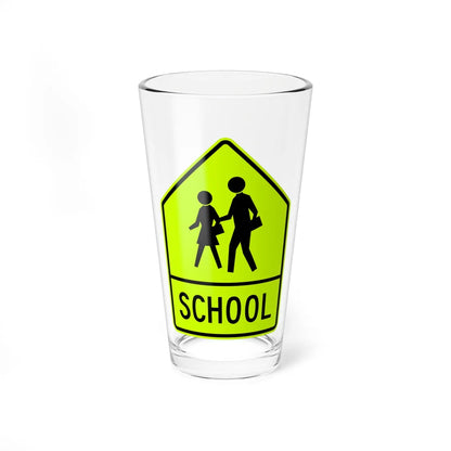 MUTCD-CA SW24-1 (California) (Road Sign) Pint Glass 16oz 16oz - Go Mug Yourself