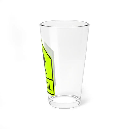 MUTCD-CA SW24-1 (California) (Road Sign) Pint Glass 16oz - Go Mug Yourself