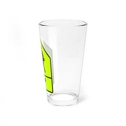 MUTCD-CA SW24-2 (California) (Road Sign) Pint Glass 16oz - Go Mug Yourself