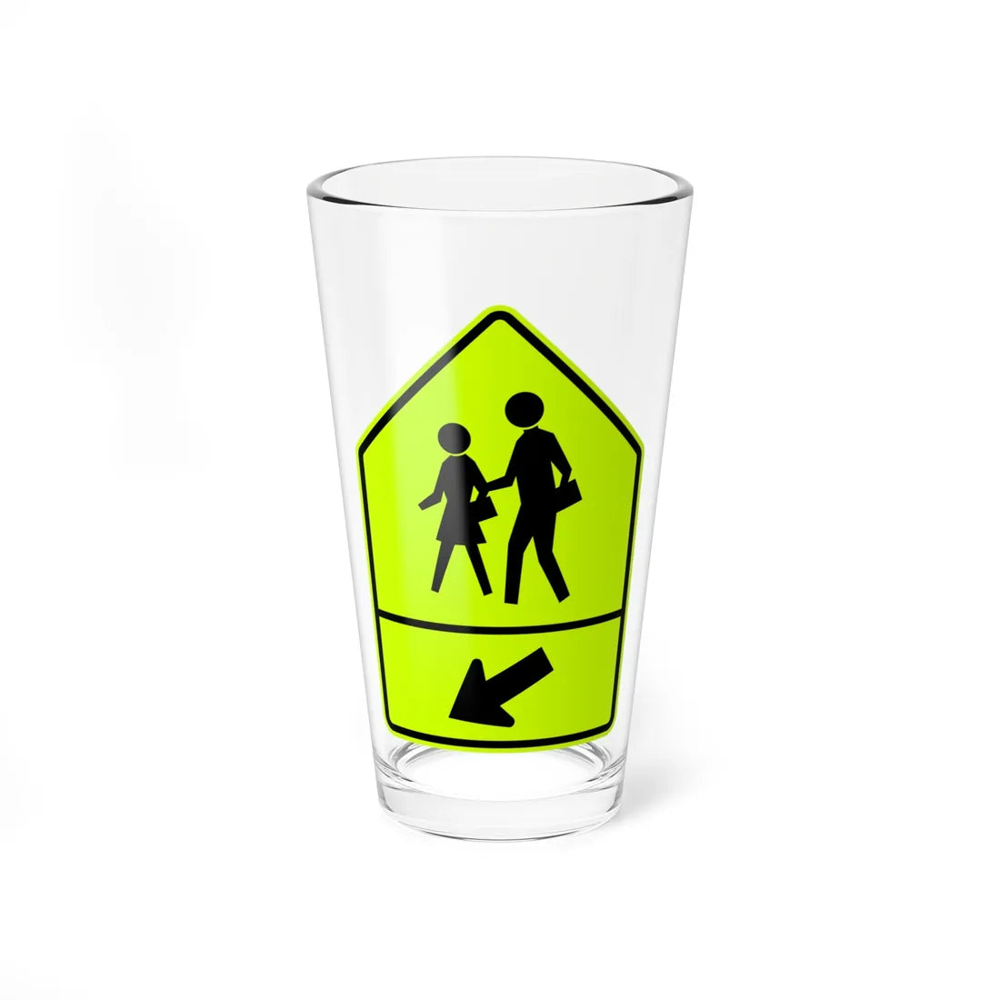 MUTCD-CA SW24-2 (California) (Road Sign) Pint Glass 16oz - Go Mug Yourself