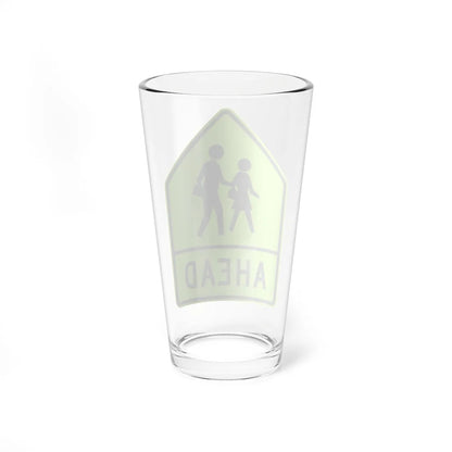 MUTCD-CA SW24-3 (California) (Road Sign) Pint Glass 16oz - Go Mug Yourself