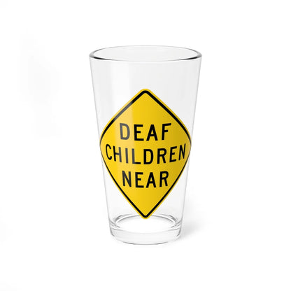MUTCD-CA SW38 (California) (Road Sign) Pint Glass 16oz 16oz - Go Mug Yourself