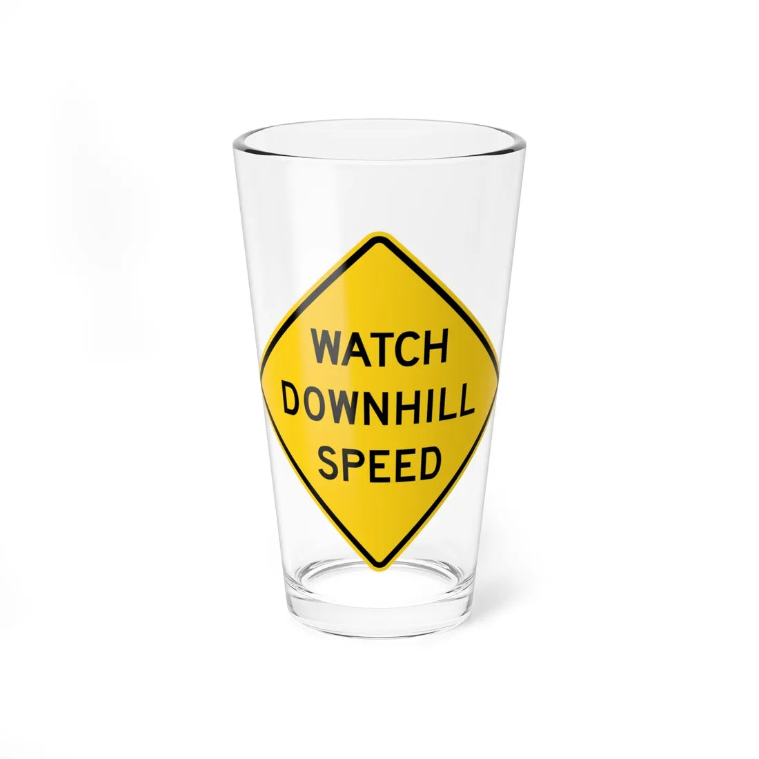 MUTCD-CA SW4-1 (California) (Road Sign) Pint Glass 16oz 16oz - Go Mug Yourself