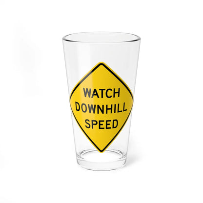 MUTCD-CA SW4-1 (California) (Road Sign) Pint Glass 16oz 16oz - Go Mug Yourself