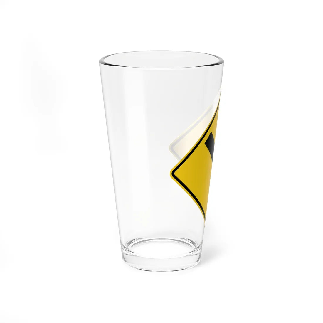 MUTCD-CA SW44-R (California) (Road Sign) Pint Glass 16oz - Go Mug Yourself