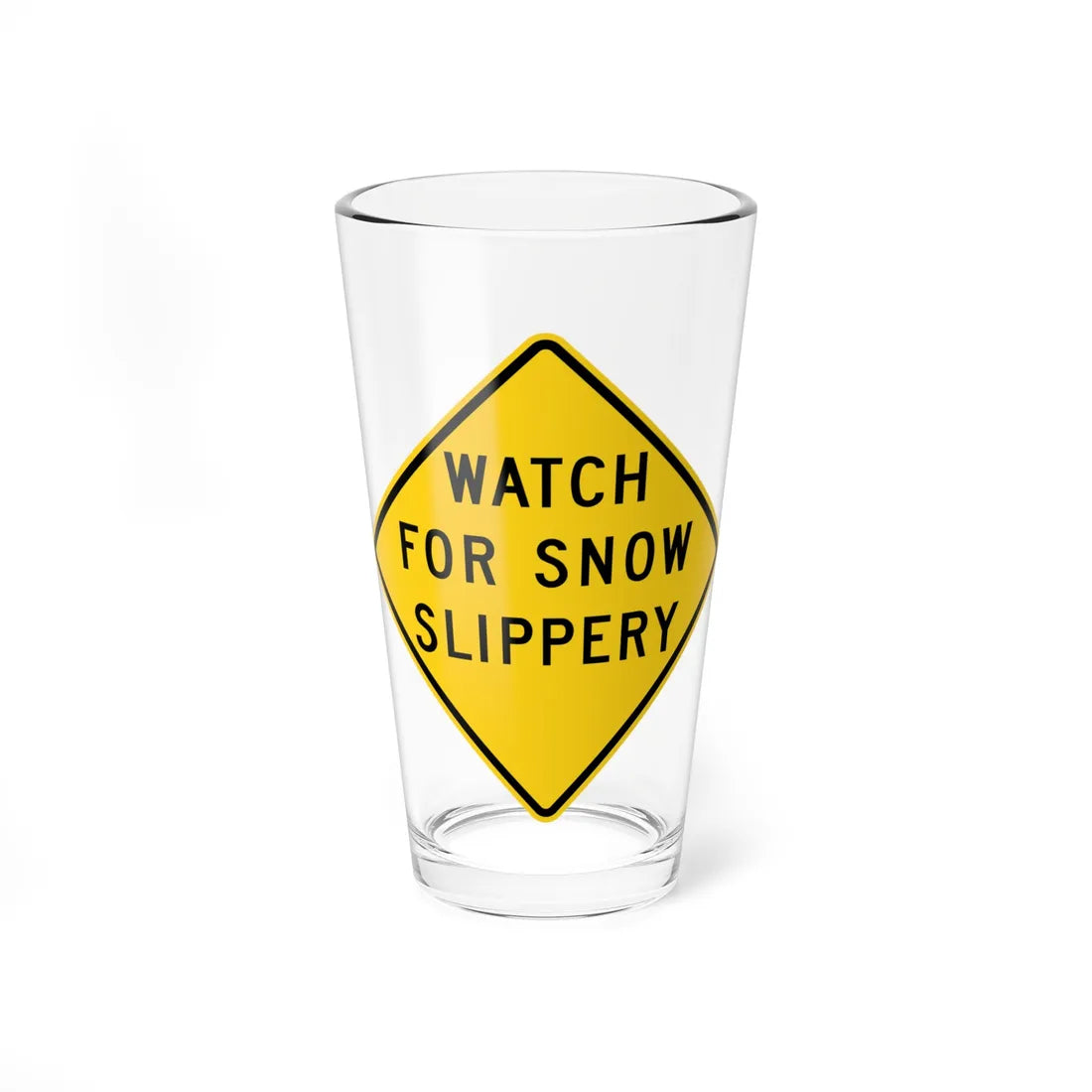 MUTCD-CA SW46 (California) (Road Sign) Pint Glass 16oz 16oz - Go Mug Yourself