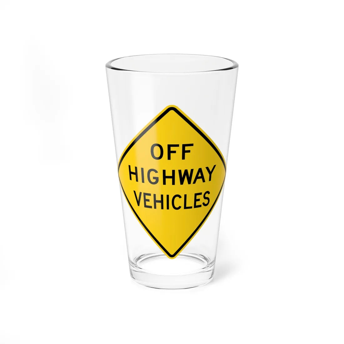 MUTCD-CA SW47 (California) (Road Sign) Pint Glass 16oz 16oz - Go Mug Yourself